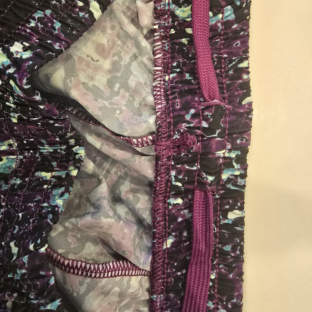 Nike Kid's Athletic Shorts - Purple and Blue Pattern Size Xl Nwt - Picture 6 of 7